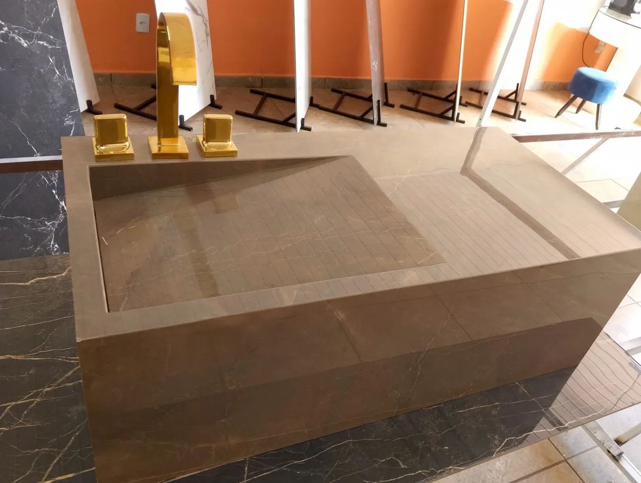 Pia de porcelanato para banheiro  - Foto 4