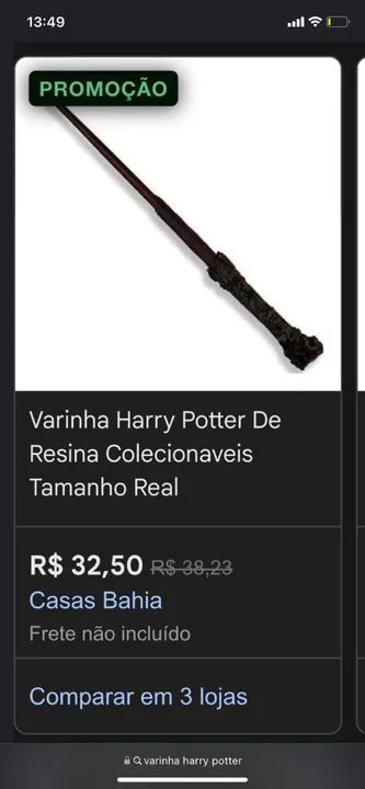 1 Varinha e 2 Livros Harry Potter  - Foto 3