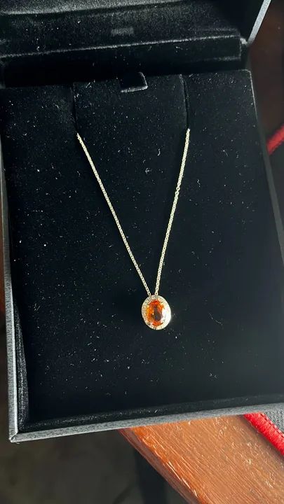 Colar de Ouro Nobre 18K com citrino e diamantes cognac  - Foto 6