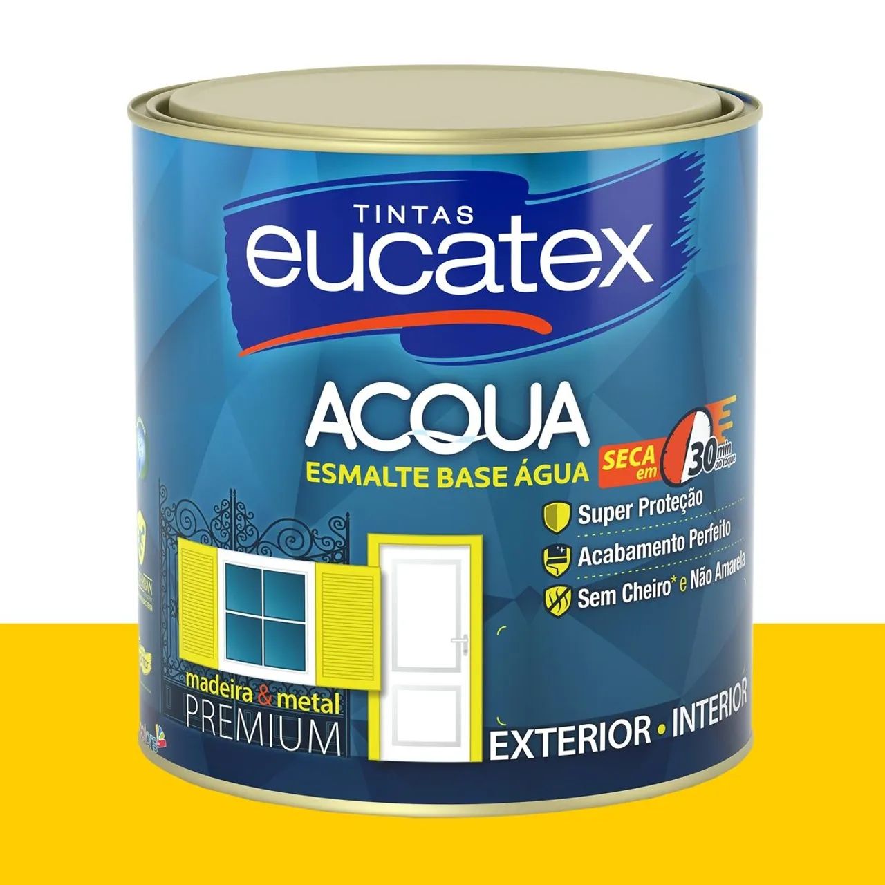 Tinta Esmalte Bril. Base Água Eucatex Polpa de Maracujá 800 ml