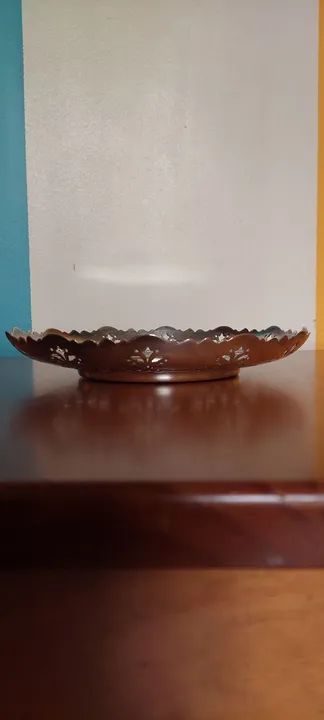 Antigo Prato Bandeja Centro Mesa Prata Spam - Foto 3