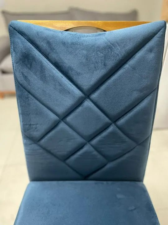 Pronta entrega!! Kit 2 Cadeiras Malu Nature Azul  - Foto 3