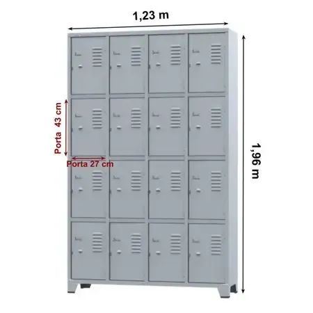 Roupeiro aço amapá com 16 portas-vestiário - Amapa - Foto 4