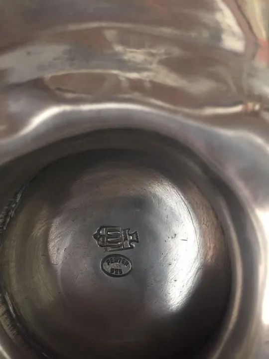 Sopeira portuguesa banhada a prata década de 40  - Foto 6