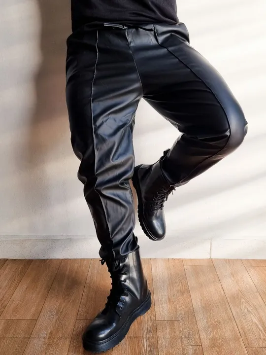 Calça Couro Masculina