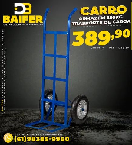 Carrinho de Carga Armazém até 350Kg 