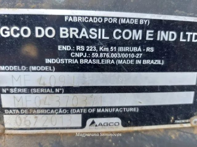 Plantadeira Massey Ferguson - MF 409 L45, 9 Linhas. Fabricação 2013 - Foto 2