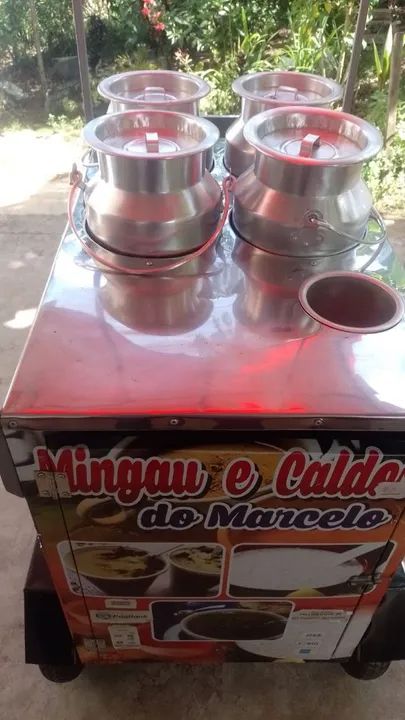 Carrinho de mingau e caldo - completo e pronto para o sucesso!
