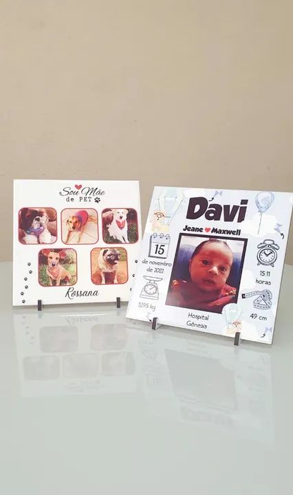 Quadro personalizado com os dados de nascimento do bebê  - Foto 3