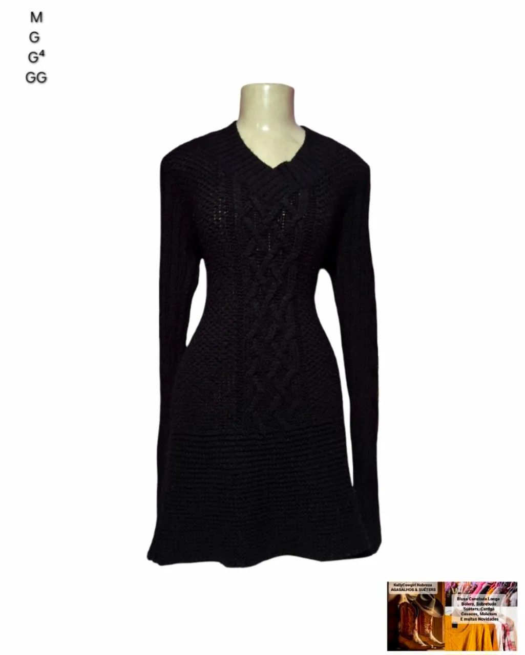 Blusa de frio feminina com gola alta - Foto 3