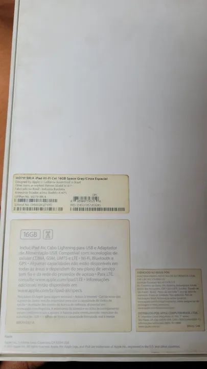 Ipad Air 16GB - WiFi , Celular - Modelo A1475