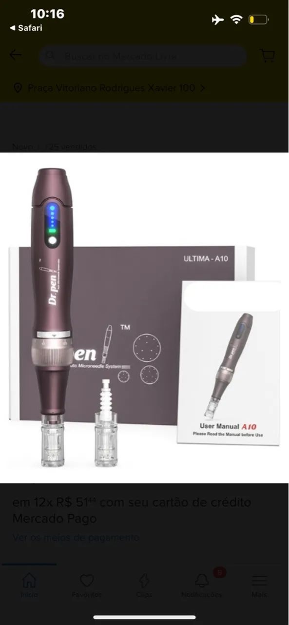 Dr.pen Ultima A10 - Dermo Roller Microagulhamento com 12 cartuchos