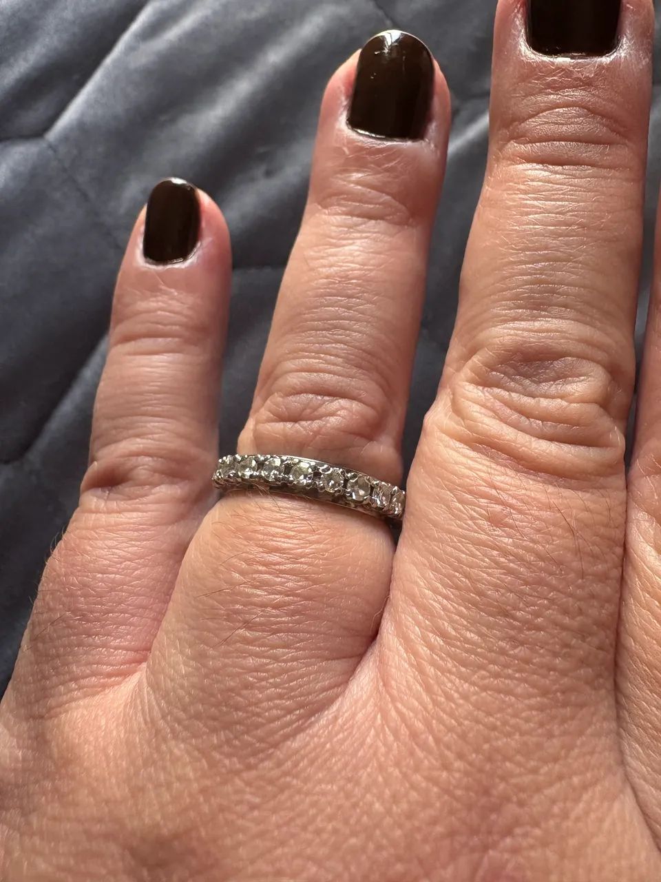 Aliança interna de diamantes com platina  - Foto 2