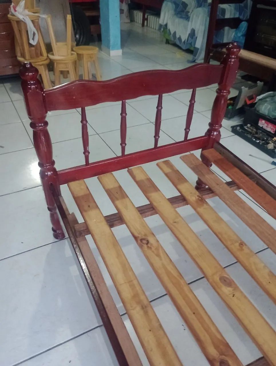 Cama de solteiro de madeira maciça 349,00 - Foto 2