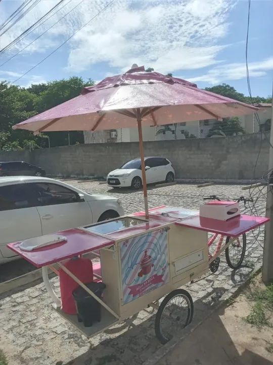 FOOD BIKE COM VITRINE E CAIXA TÉRMICA 30 LITROS + PIA E TORNEIRA(AUTOMÁTICA) - Foto 2