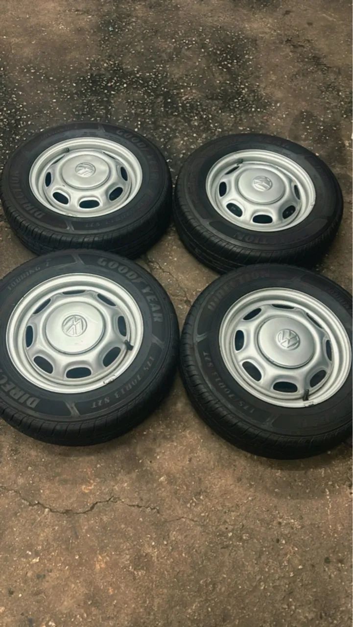 RODAS ARO 13 GOL CL PNEUS GOODYEAR NOVOS(175/70/13)