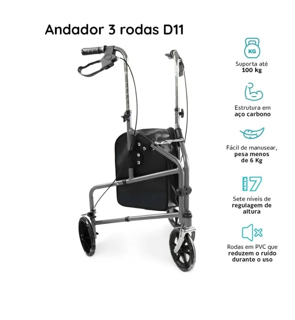 Andador d11 dobrável 