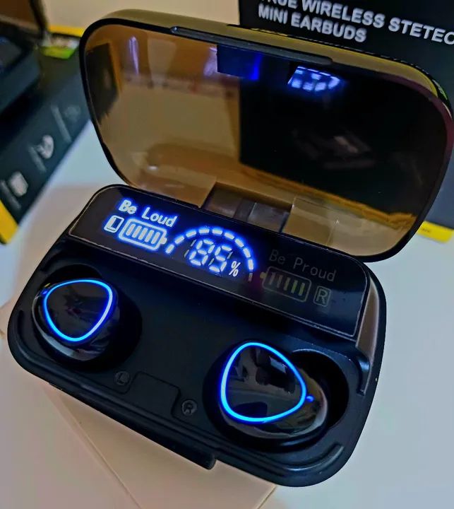  fone bluetooth m10 com led digital, microfone.( funciona como power bank )  - Foto 2