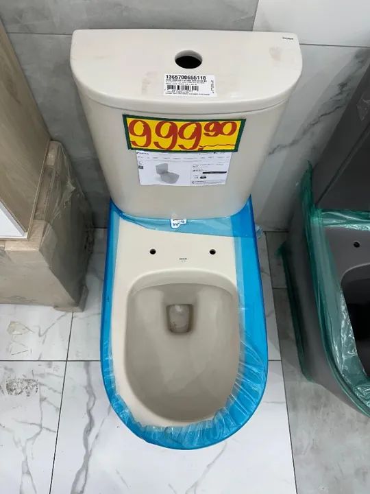 Bacia Luxo Incepa Neo com Caixa Acoplada Beige Acetinado