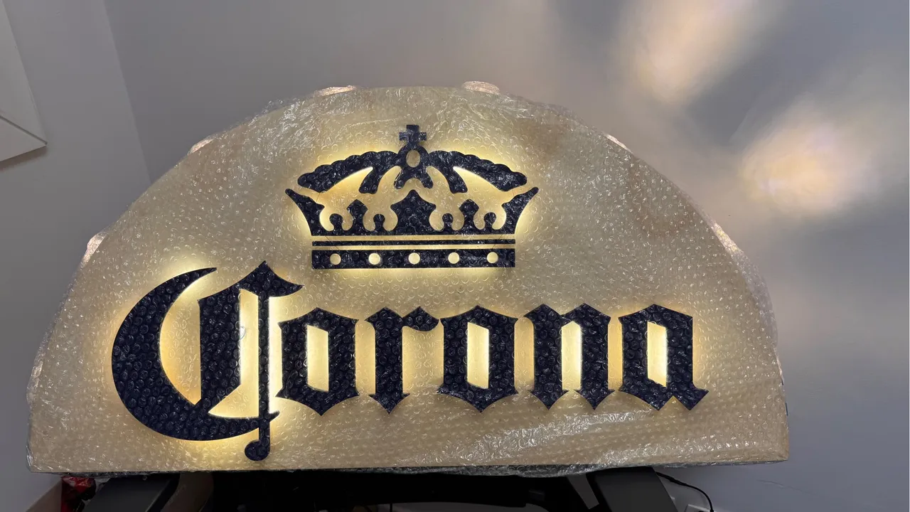 Luminoso Corona - Decoração de Bar/Casa - Novo!