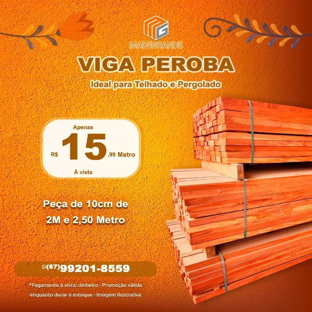 Viga Peroba Promoção 