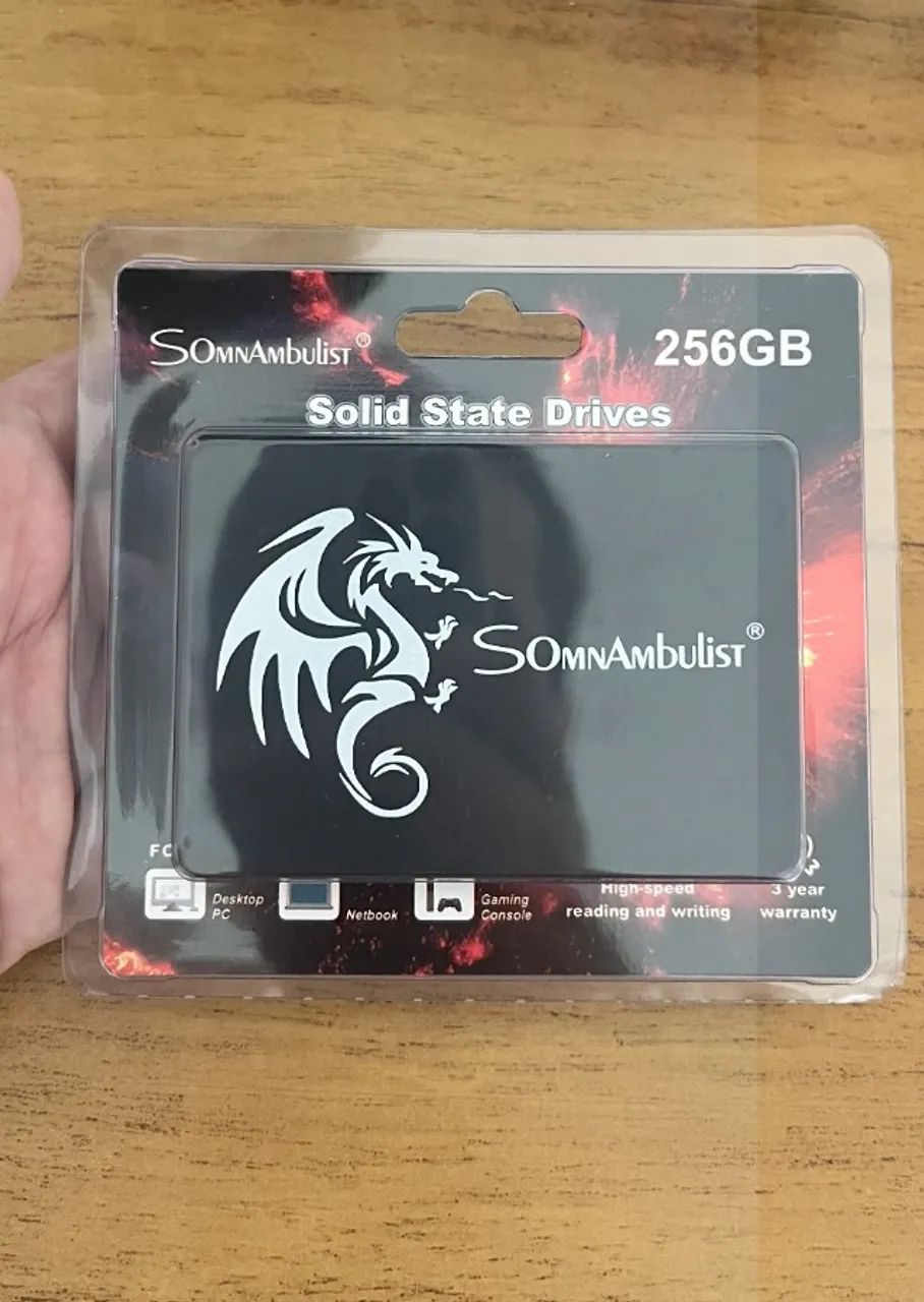 SSD 256 gb de memória - SomnAmbulist - NOVO