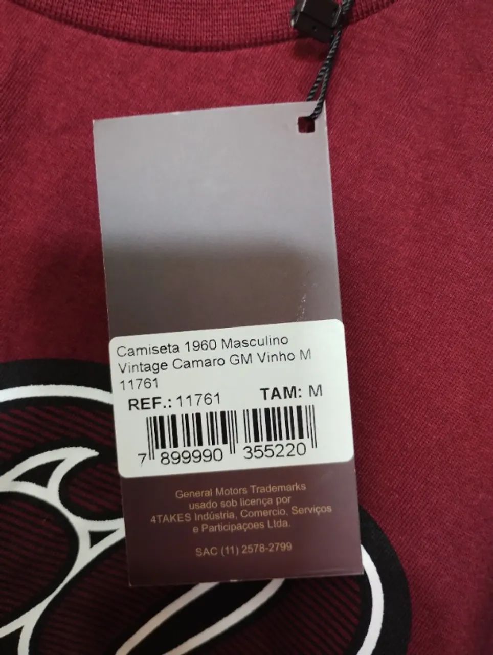 Camiseta 1960 Camaro GM Vintage - Nova - Tam M - Foto 2