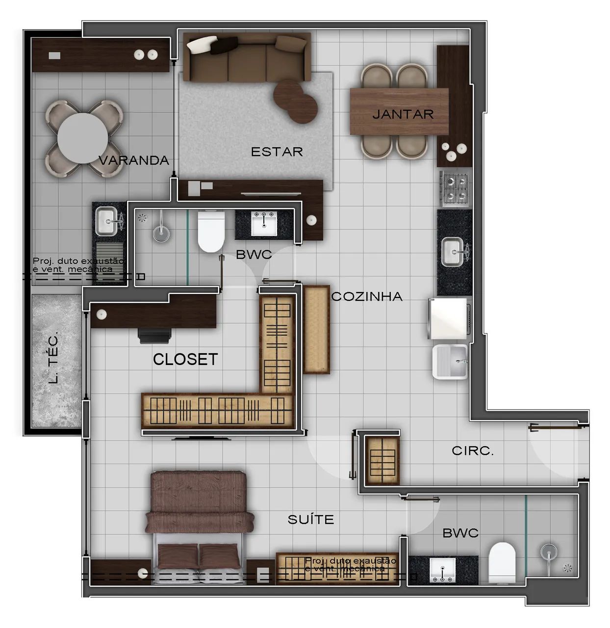 Apartamento a 1 quadra da praia 62 m² quarto/sala em Jatiúca - Maceió - AL - Foto 4