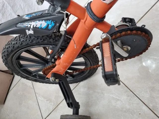 Bicicleta Infantil Aro 16 Nathor Extreme Laranja (usado) - Foto 3
