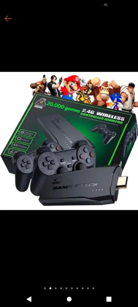 Console de Vídeo Game com 20.000 jogos - 2.4G Wireless Gamepad