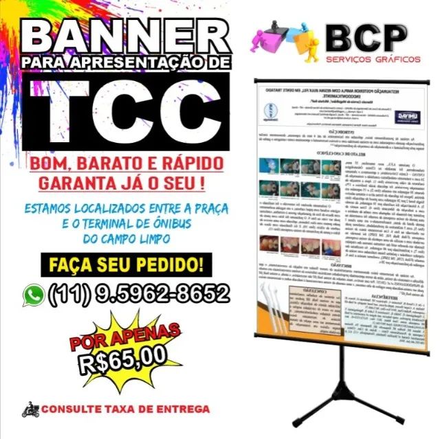 Banner TCC POR APENAS R$ 65,00