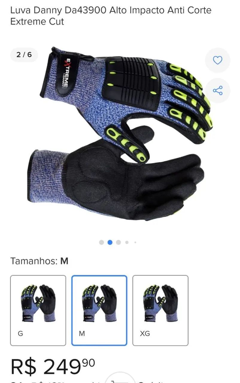 Luva Danny Da43900 Alto Impacto Anti Corte Vila isabel RJ  - Foto 2