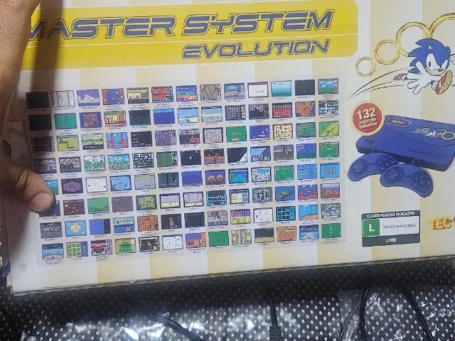 Master System Evolution (Tectoy) com 132 jogos na memória + 2 controles serial batendo - Foto 2