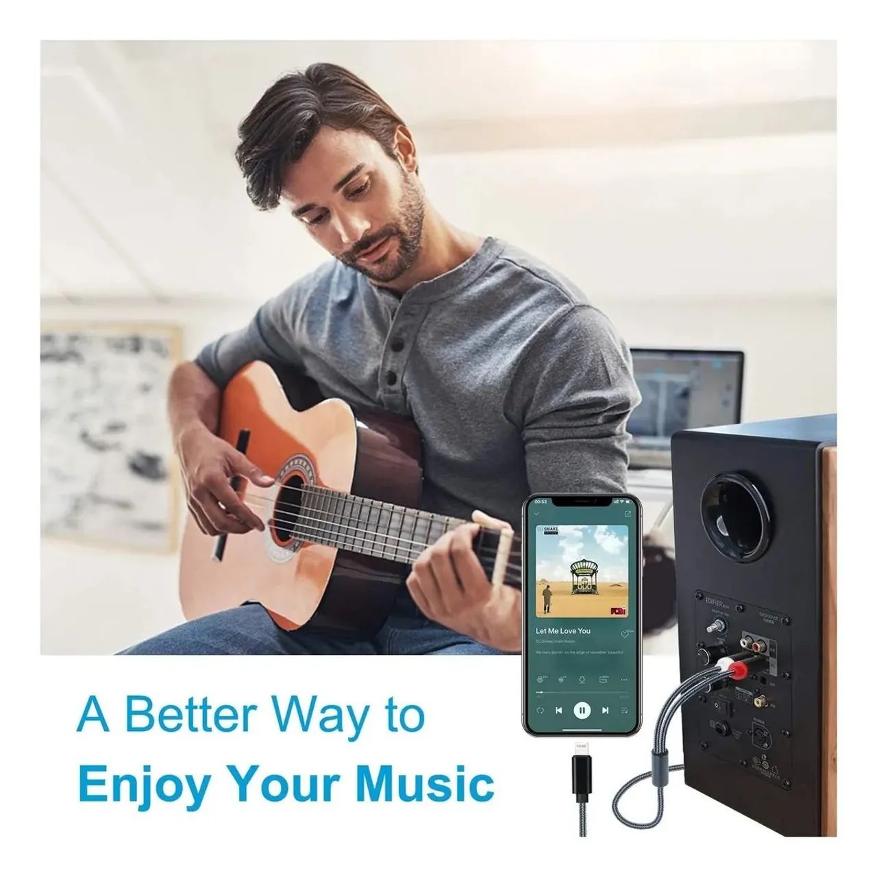 Cabo Lightning para 2 RCA - Áudio de Qualidade - Foto 3