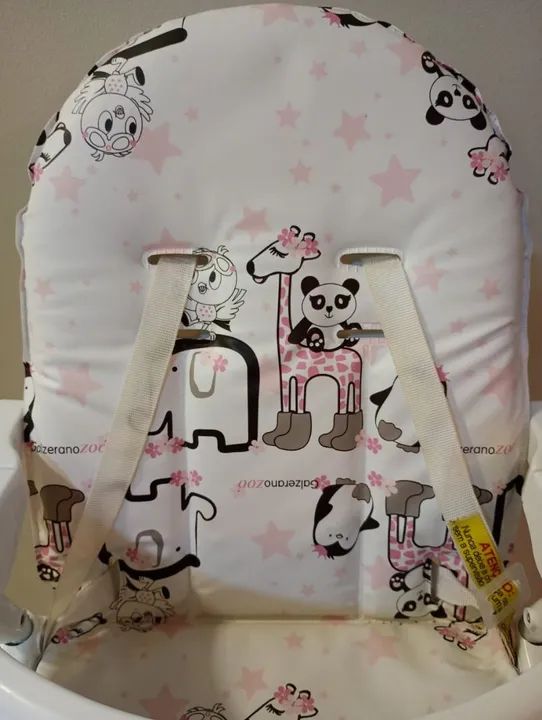 Cadeira de Alimentação para Bebê - Branca com Desenhos - Foto 4