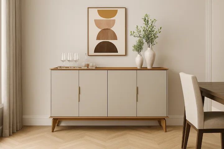 Buffet Evora Línea Brasil Jequitiba/Off White - Entrega Rápida! 