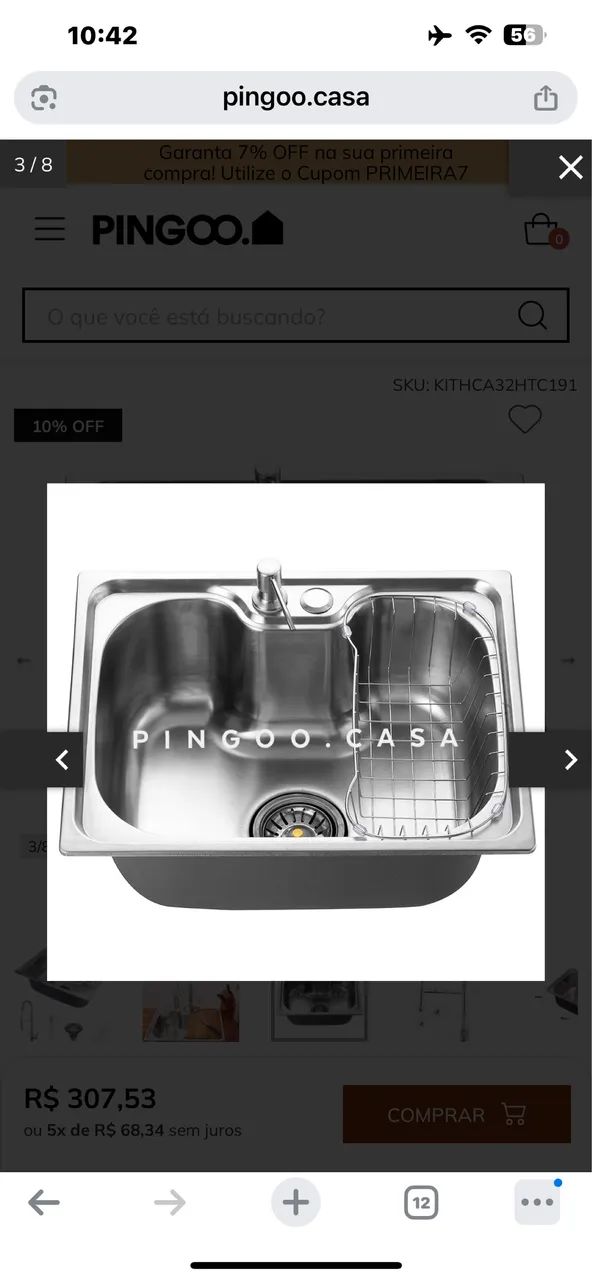 Vendo pia de embutir com acessórios  - Foto 6