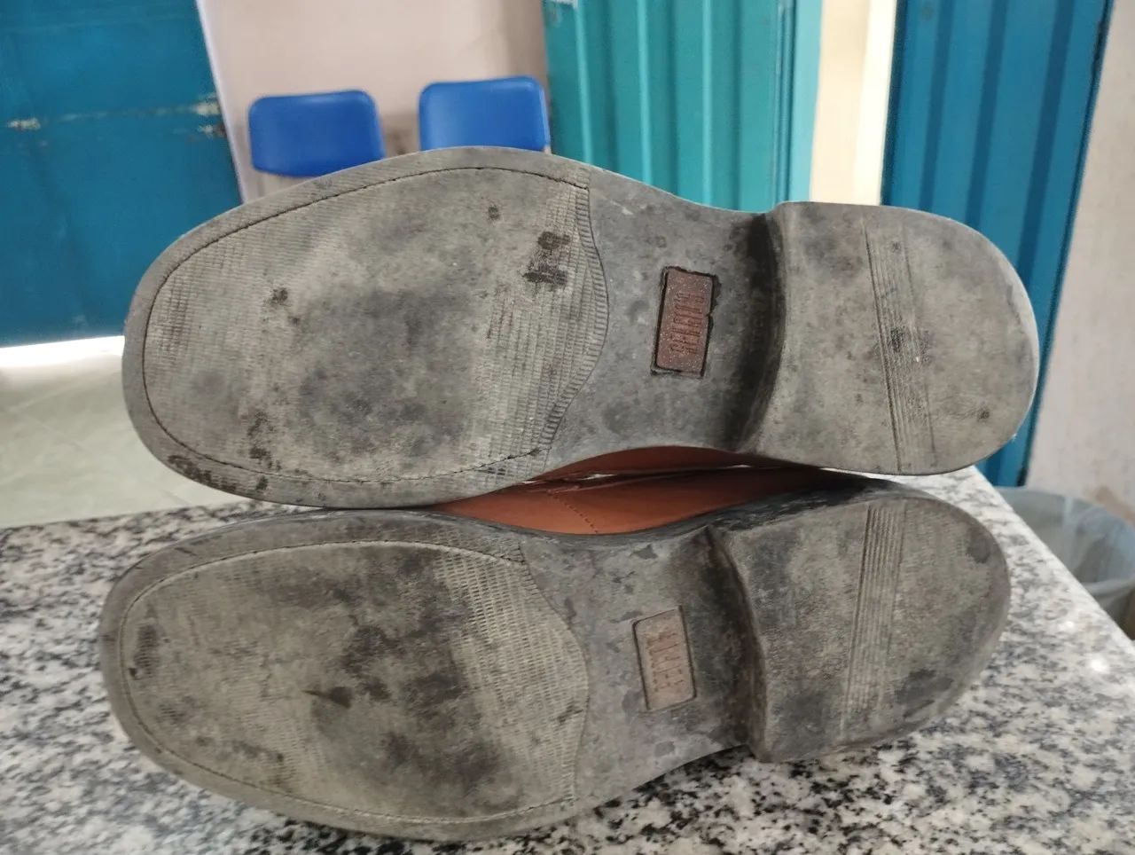 Sapatos de Couro Marrom Sergio - Foto 4