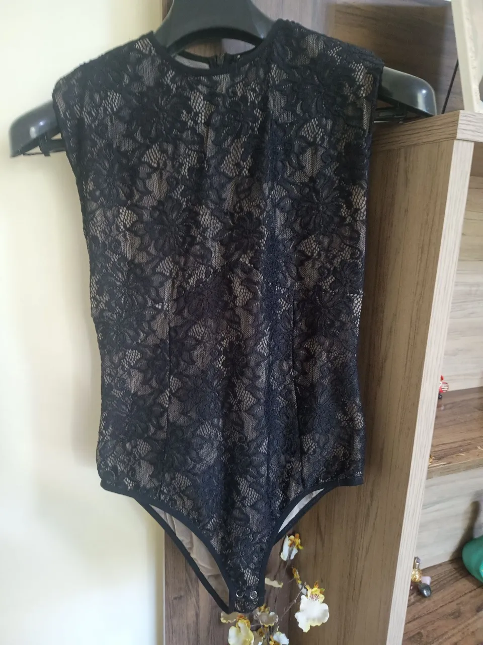 Body Le Lis Branc Original de renda preto