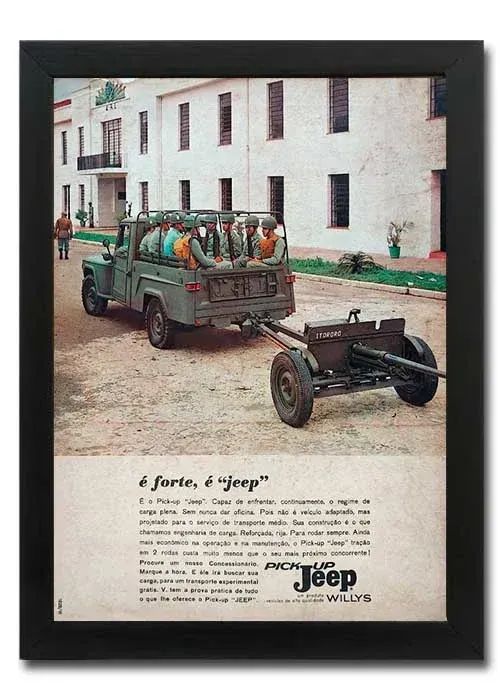 Pickup Jeep, Willys, Ford F75 - Quadro / pôster decorativo propaganda original de revista - Foto 3