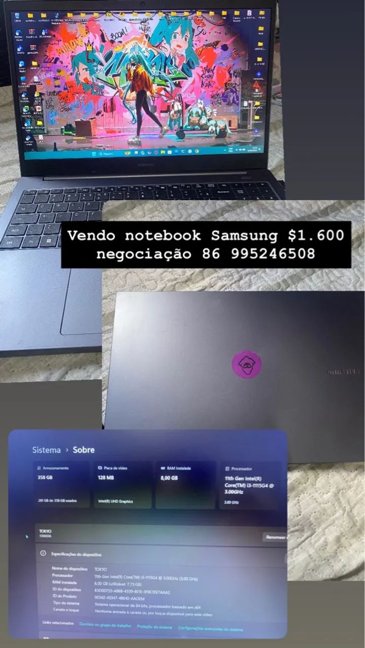 Notebook Samsung Book - Tela 15.6 polegadas - Foto 4