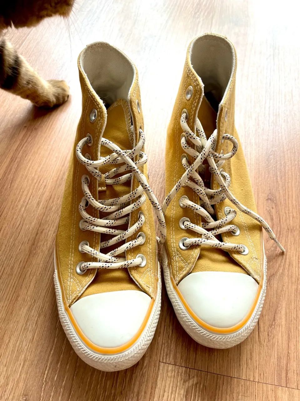 High Top All Star Cano Alto Amarelo Mostarda Shoe All Star