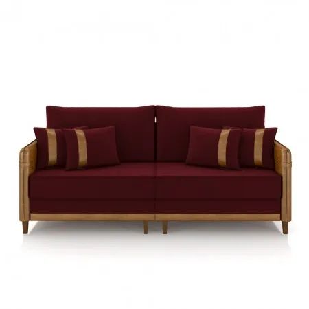 Sofá elegante e confortável, perfeito para sua sala de estar. Design moderno com almofadas