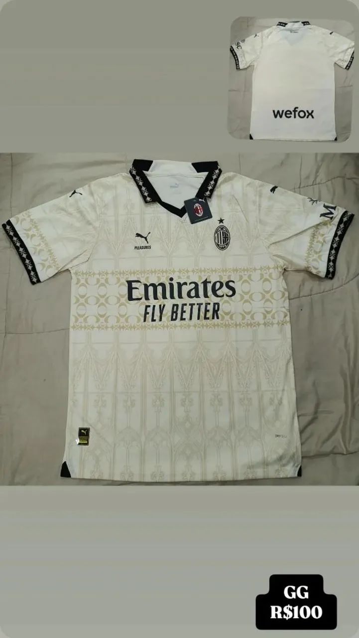 Camisa do Milan, Flamengo, Palmeiras, Botafogo entre outros 