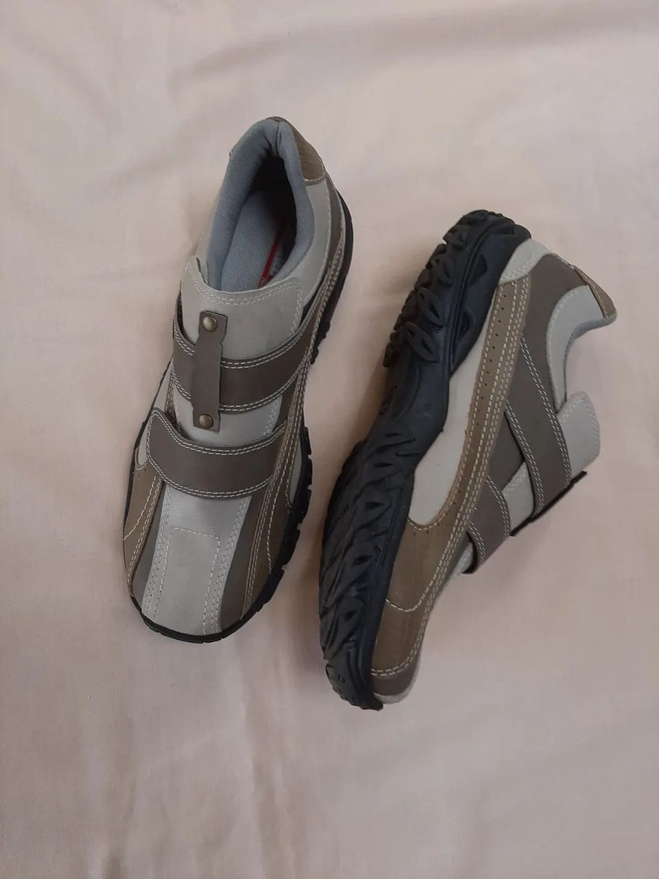Tênis Casual Masculino Bege/Marrom - Foto 2