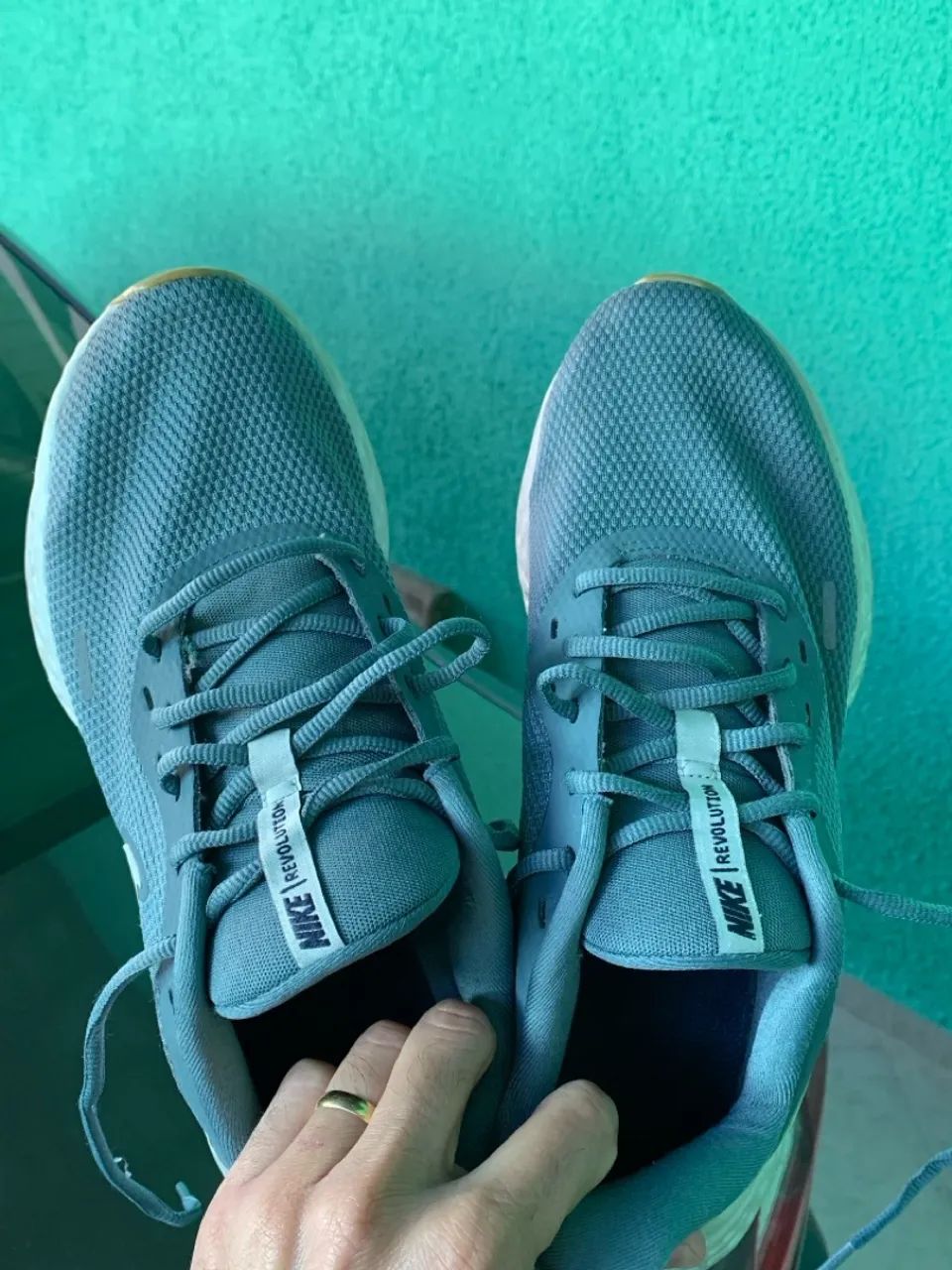 Tênis Nike Revolution Tenis Azul E Verde Ténis Nike Modelo