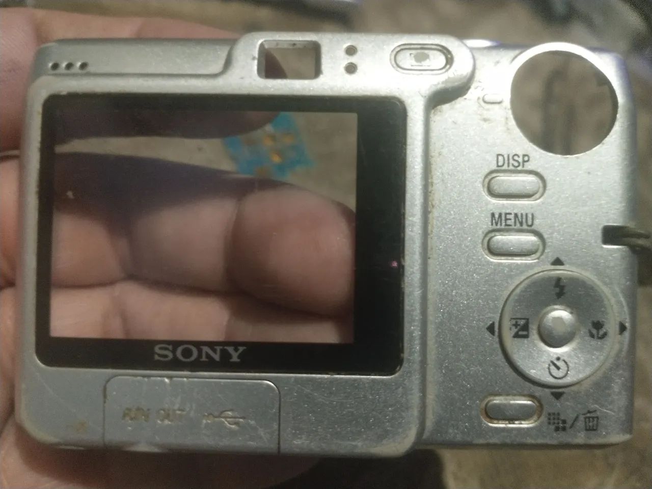 Carcaça traseira câmera Sony w35 com placa de Funções e botão 