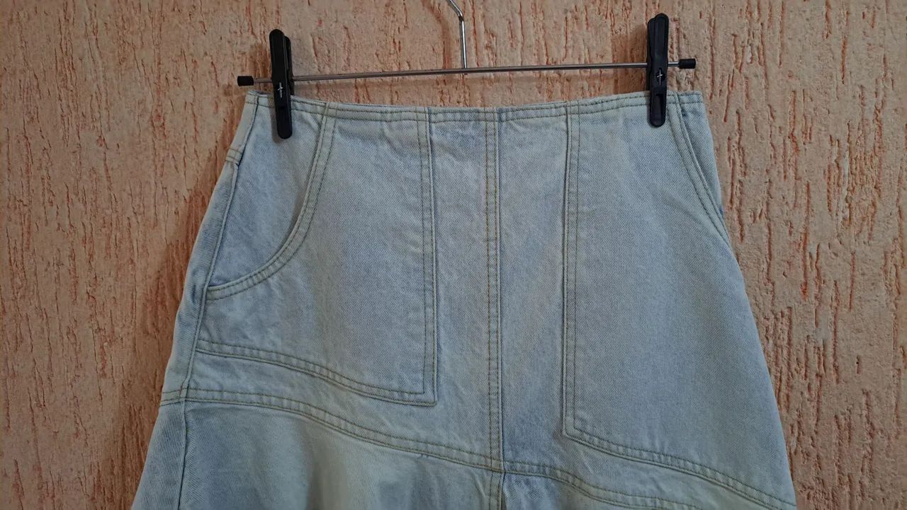 Saia jeans assimetrica - Foto 4