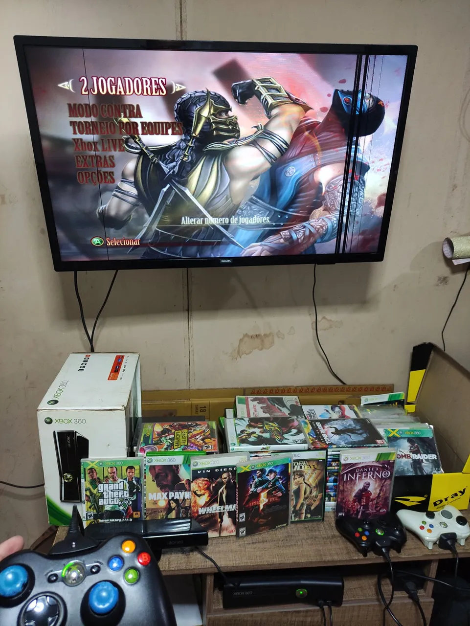 Xbox 360 + Jogos! Mortal Kombat, GTA e mais!