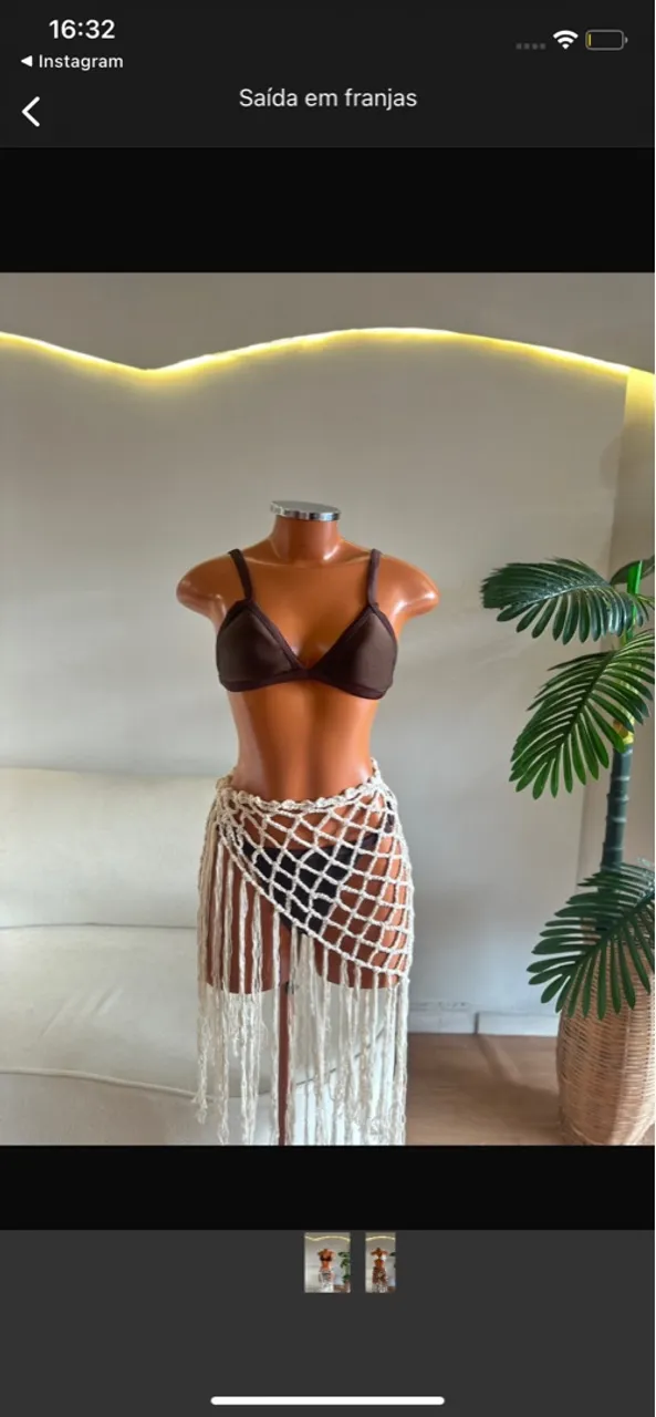 Saída de praia com franjas